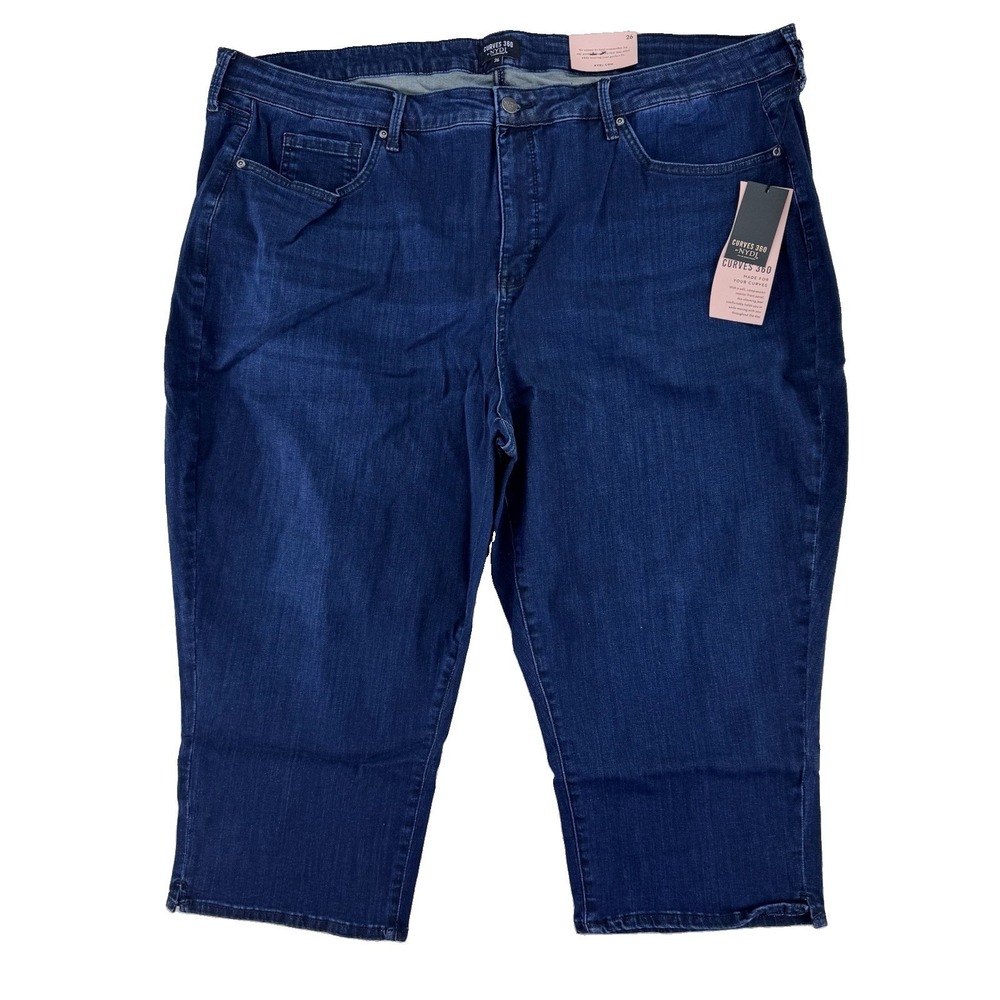 NYDJ Curves 360 Slim Straight Capri Jeans Size‎ 26 Mesquite Blue